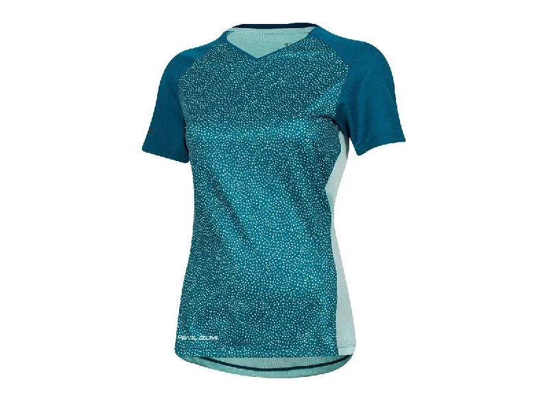 Pearl Izumi Launch Short Sleeve MTB Jersey - Womens - Teal-Glacier Kimono