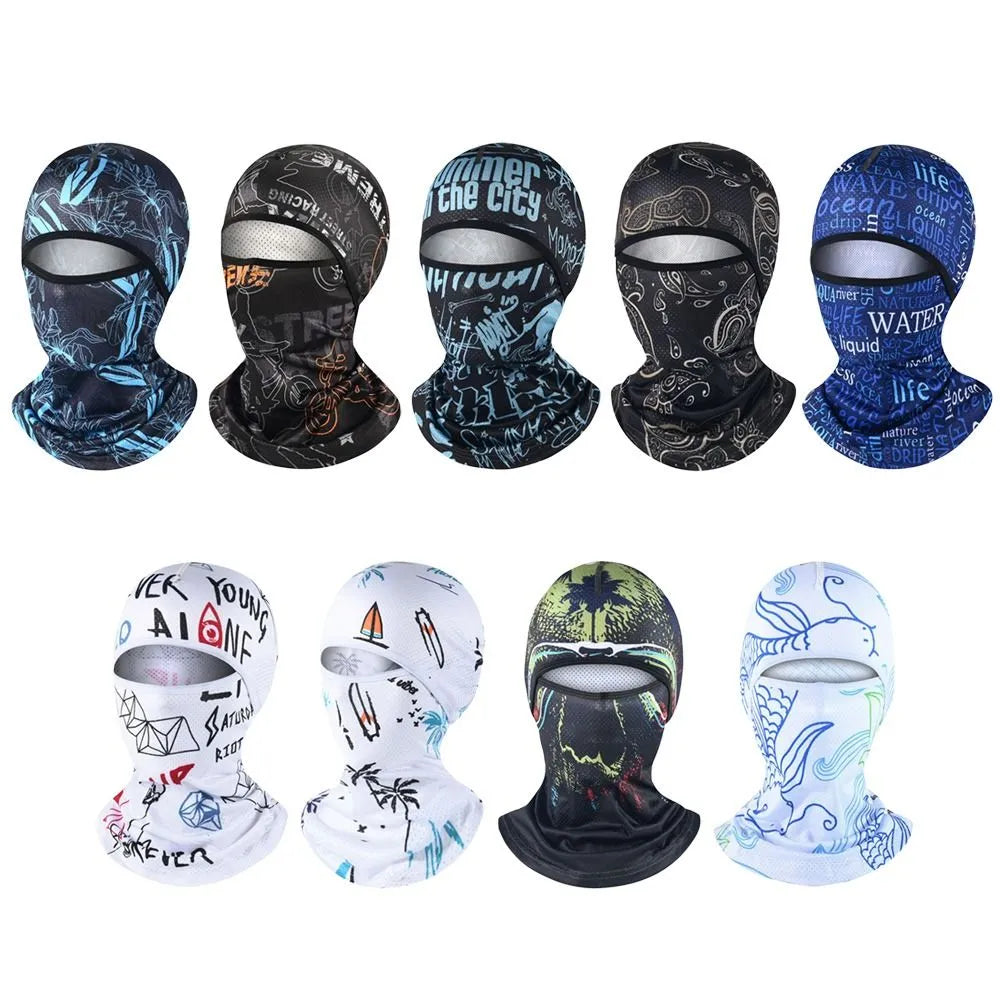 Caps Cycling Balaclava Full Face Ski Cover Bicycle Hat Windproof Breathable Anti-UV Motocross Motorcycle Helmet Liner Hats