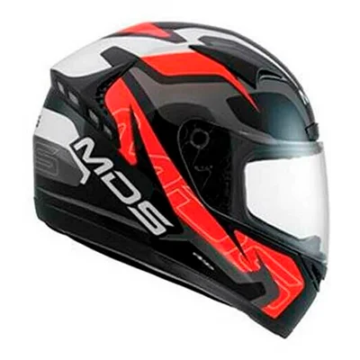 MDS M13 Combat Full Face Helmet - Black / Grey / Red