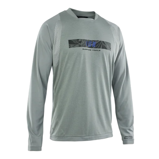 ION Scrub Amp Long Sleeve MTB Jersey - Tidal Green - 2022