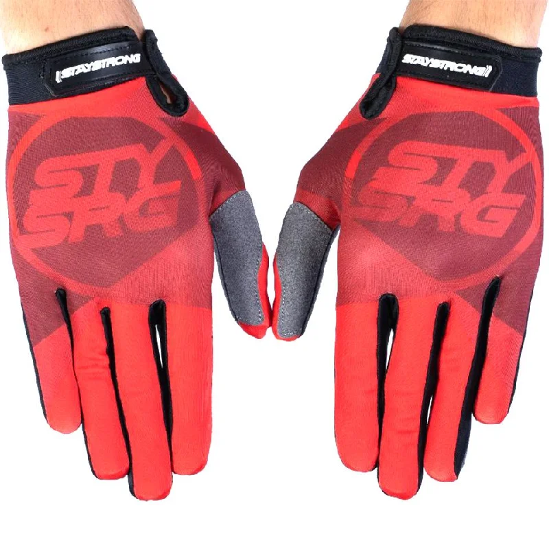 Stay Strong Tricolour Gloves - Red