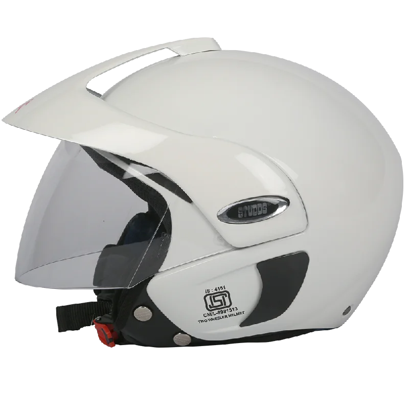 TVS Helmet Half Face Pearl White ML