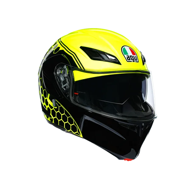 AGV Compact-ST Detroit Flip Front Helmet - Fluo Yellow / Black