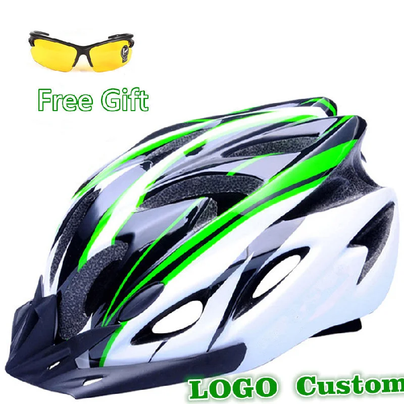 Upgrade 11 Colors Ultralight Cycling Helmet + Cycling Glasses Bicycle Helmet Women Men Integrally-molded Bike Helmet G Brand