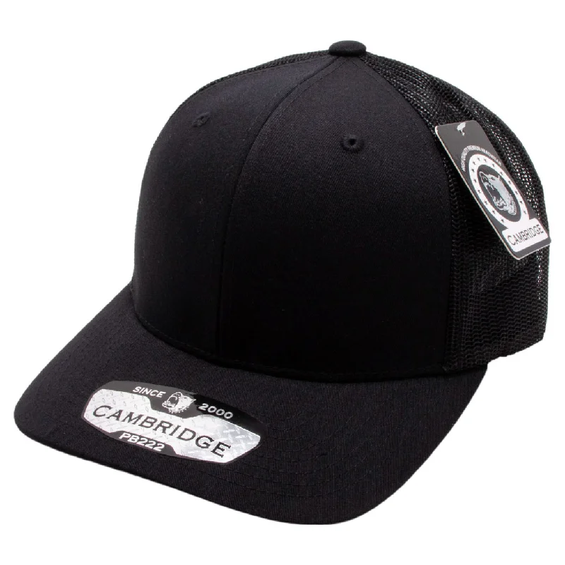 PB222-BLACK CAMBRIDGE TRUCKER HAT