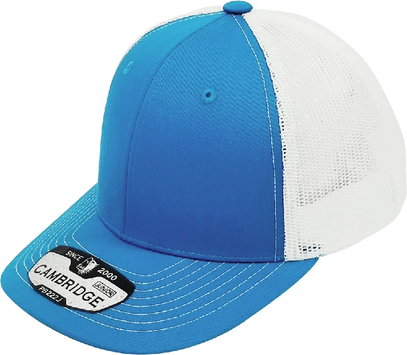 PB222J KIDS TRUCKER HAT [AQUA/WHITE]