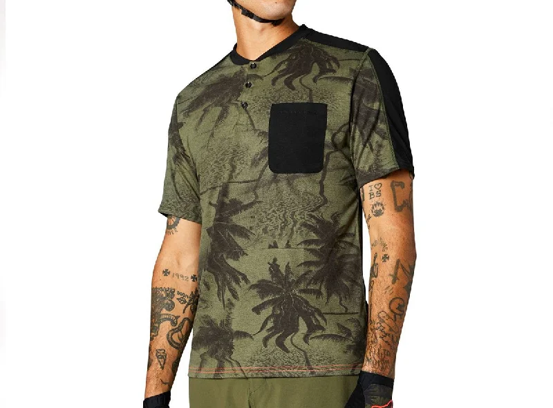 Fox Racing Ranger DR Short Sleeve Henley - Olive Green