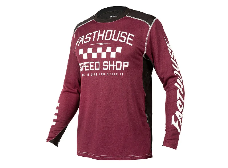 Fasthouse Alloy Roam Long Sleeve MTB Jersey - Heather Maroon