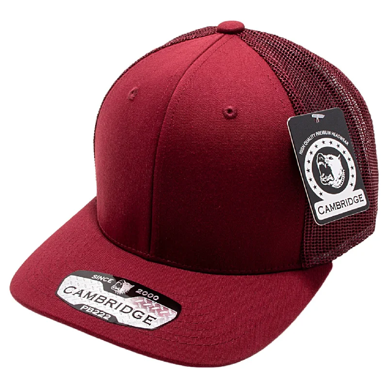 PB222-BURGUNDY CAMBRIDGE TRUCKER HAT