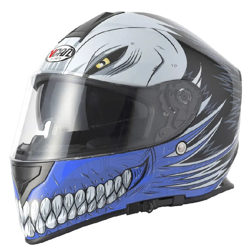 Vcan V127 Full Face Helmet - Hollow Blue