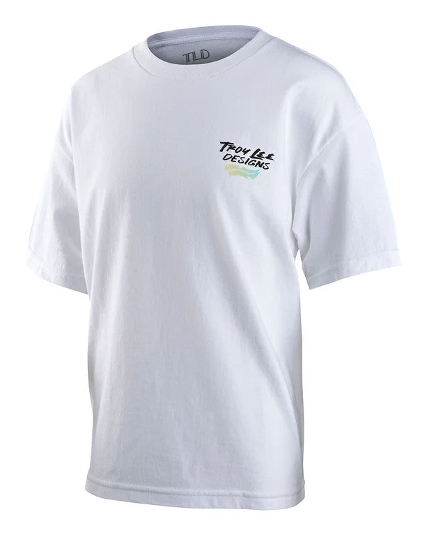 Troy Lee Designs Feathers Short Sleeve Tee - Youth - White