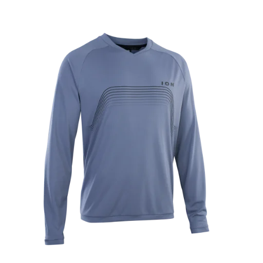 ION Traze Long Sleeve MTB Jersey - Storm Blue - 2022