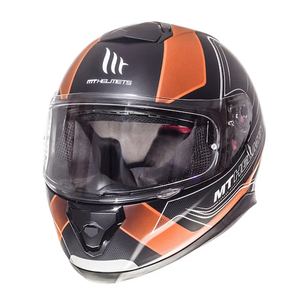 MT Thunder 3 SV 'Trace' Helmet - Matt Black / Orange