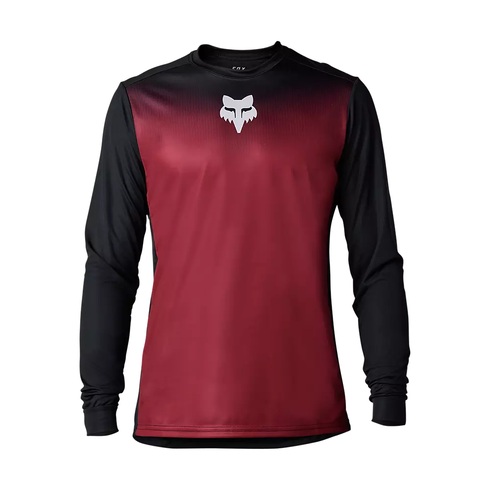 Fox Racing Ranger Long Sleeve MTB Jersey - Keel - Bordeaux