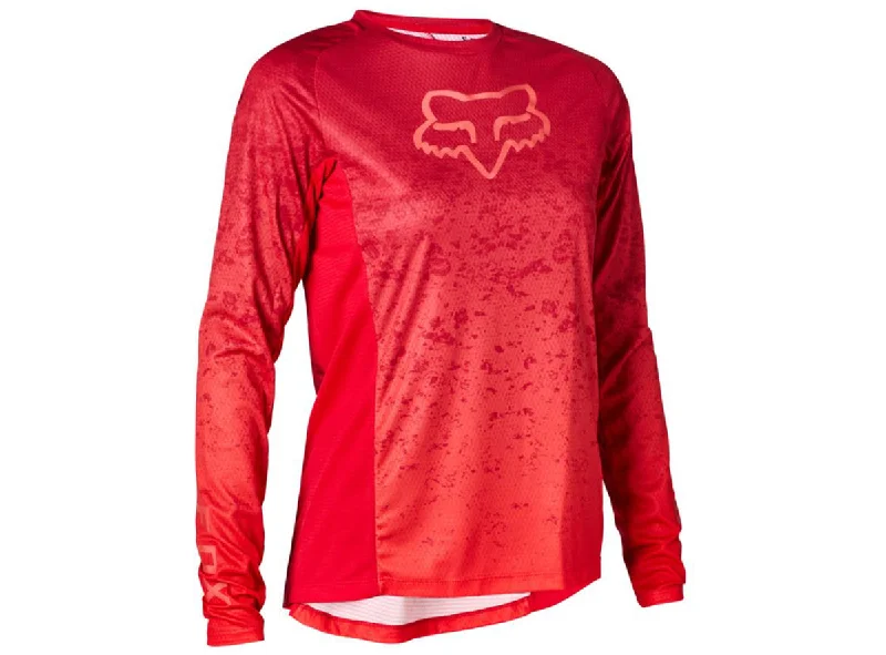 Fox Racing Defend Long Sleeve MTB Jersey - Lunar Capsule - Womens - Berry Punch