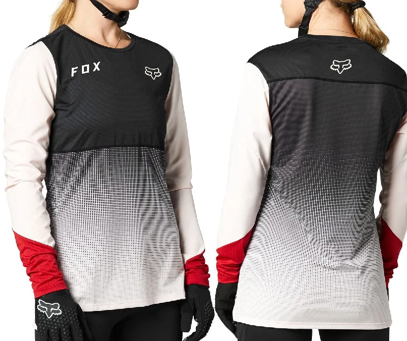 Fox Racing Flexair Long Sleeve MTB Jersey - Womens - Black-Pink