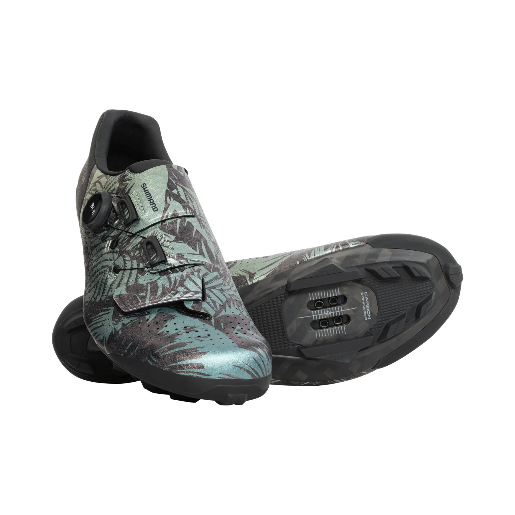 Shimano RX801 Gravel Shoe - Special Edition - Wide - Tropical Leaves