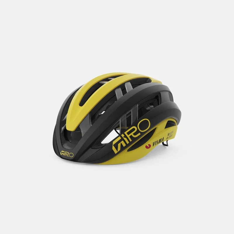 GIRO ARIES MIPS SPHERICAL ROAD CYCLING HELMET MATTE BLACK/MATTE YELLOW VISMA