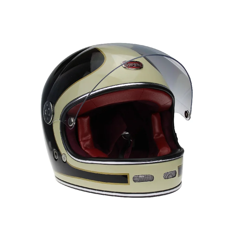 Viper F656 Vintage Full Face Helmet - Black / White