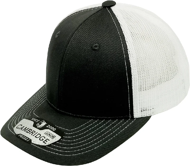 PB222J KIDS TRUCKER HAT [BLACK/WHITE]