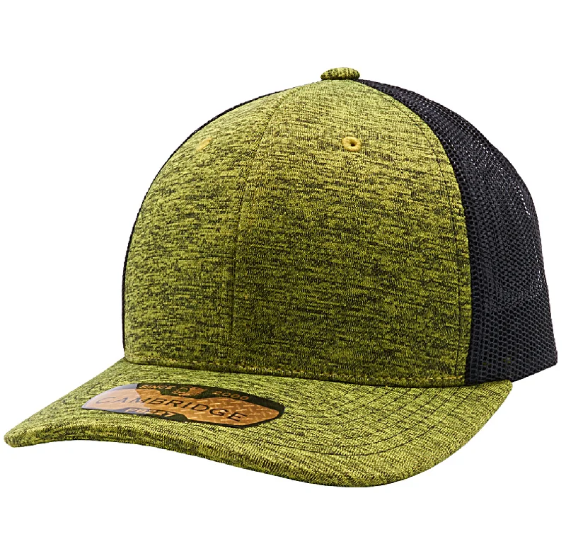 PB227 [YELLOW/BLACK] SPACE DYED MESH TRUCKER HATS