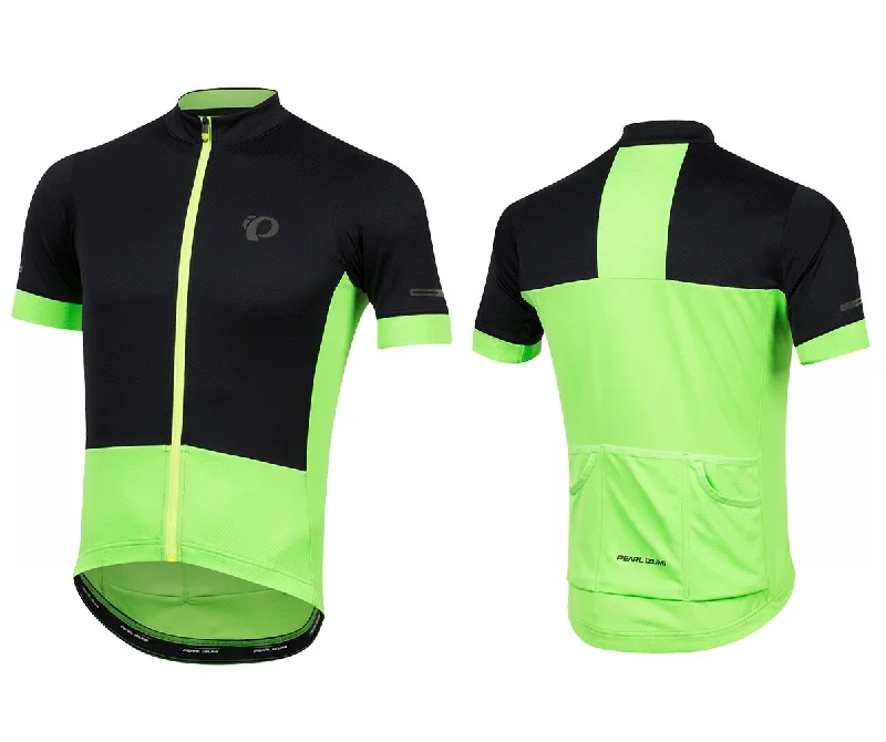 Pearl Izumi Elite Escape Short Sleeve Road Jersey - Black-Screaming Green