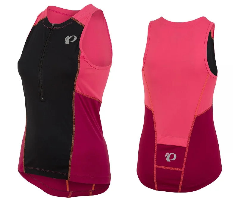 Pearl Izumi Select Pursuit Tri Sleeveless Jersey - Womens - Black-Cerise