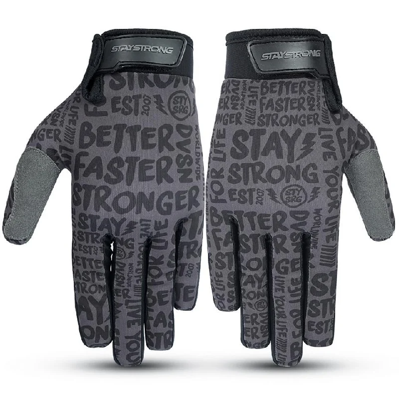 Stay Strong Sketch Gloves - Black/Black