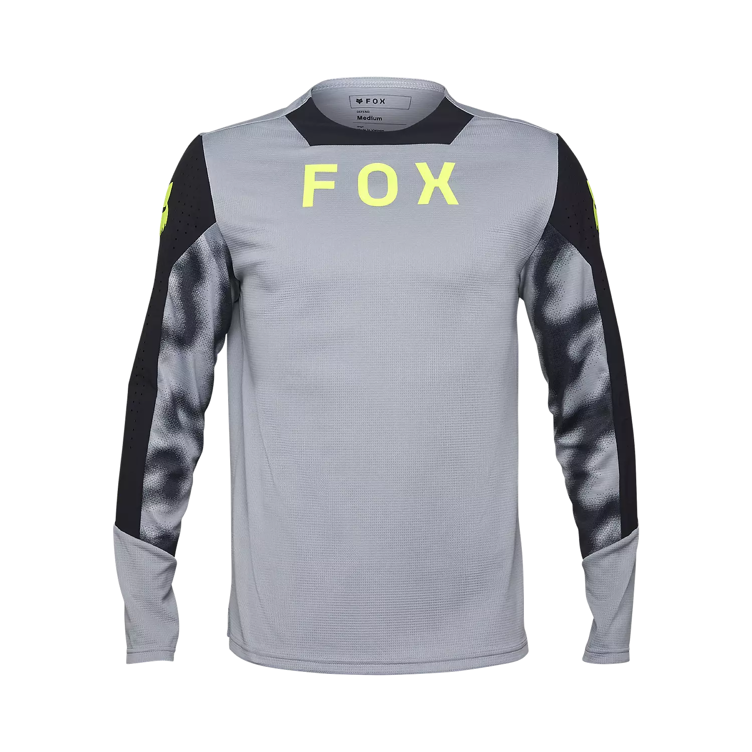 Fox Racing Defend Long Sleeve MTB Jersey - Taunt - Steel Gray