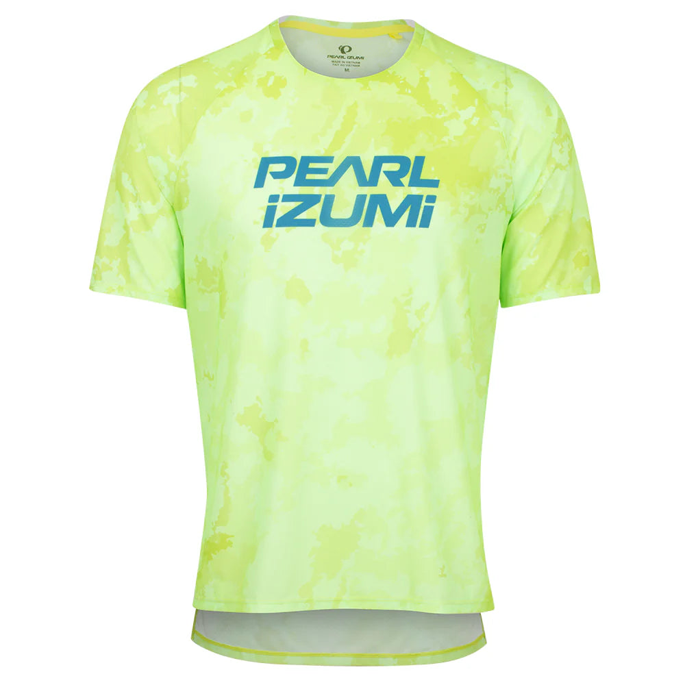 Pearl Izumi Elevate Short Sleeve MTB Jersey - Lime Zinger Fountain