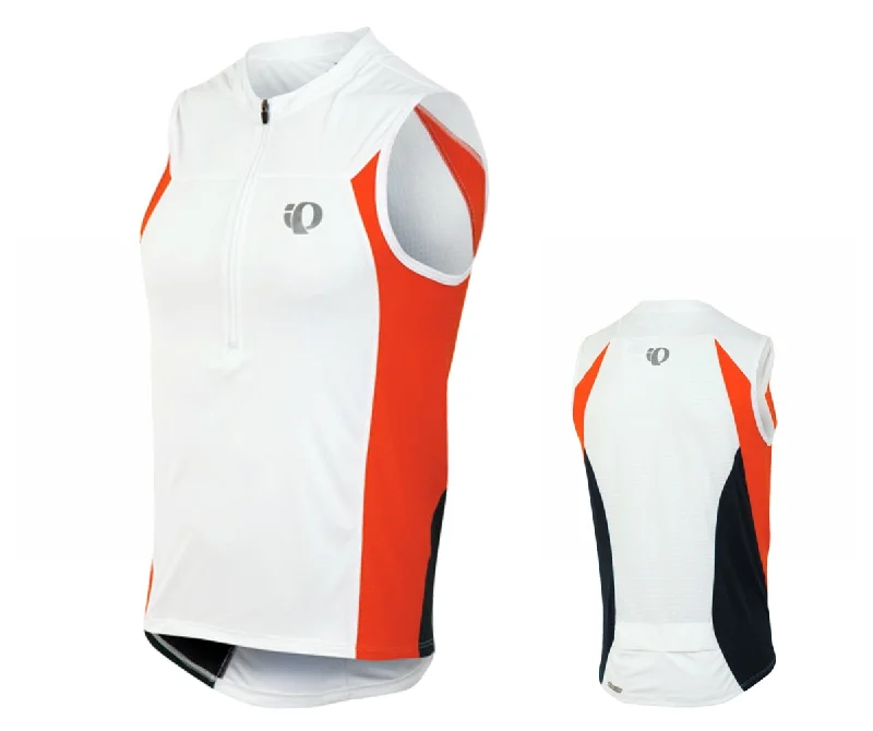 Pearl Izumi Select Tri Sleeveless Jersey - White-Cherry Tomato