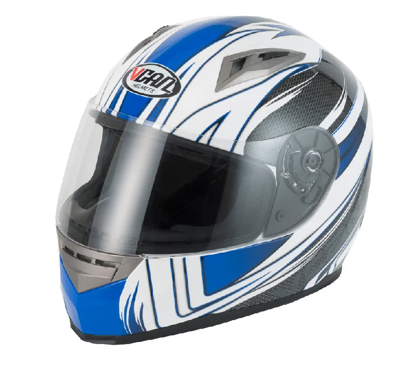 Vcan V158 Full Face Helmet - Blue/Wind