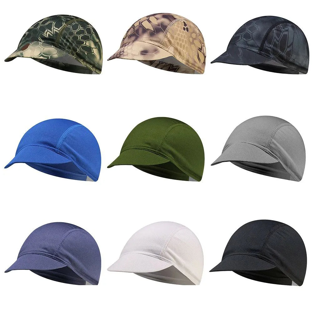 Quick Dry Cycling Hat Bicycle Cap Breathable Helmet Liner Mesh Fabric Riding Hat Outdoor Sports Accessories