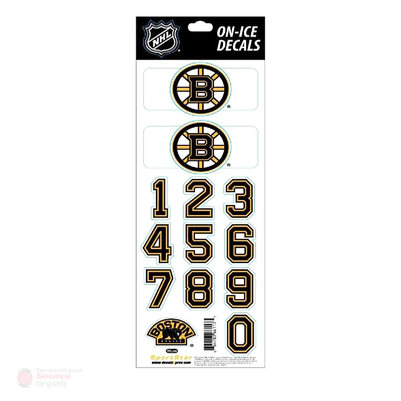 Boston Bruins Sidelines NHL Team Logo Helmet Decals