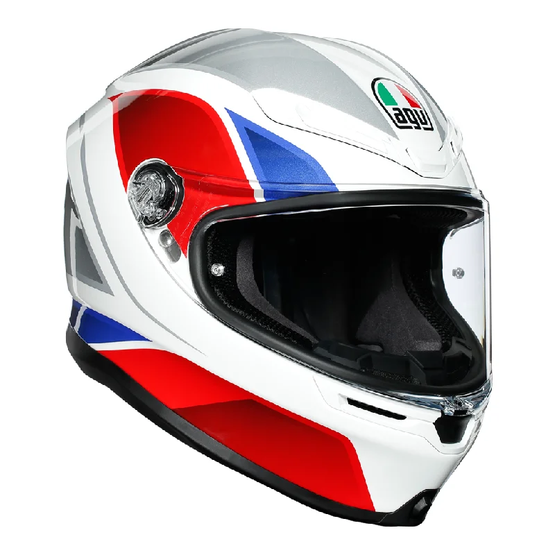 AGV K6 "Hyphen" Full Face Helmet - White / Red / Blue