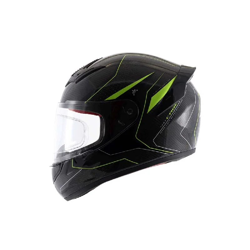 Axor Rage Carbon Warefare Lightweight Full Face Glossy Small Checks Carbon Neon Yellow Helmet