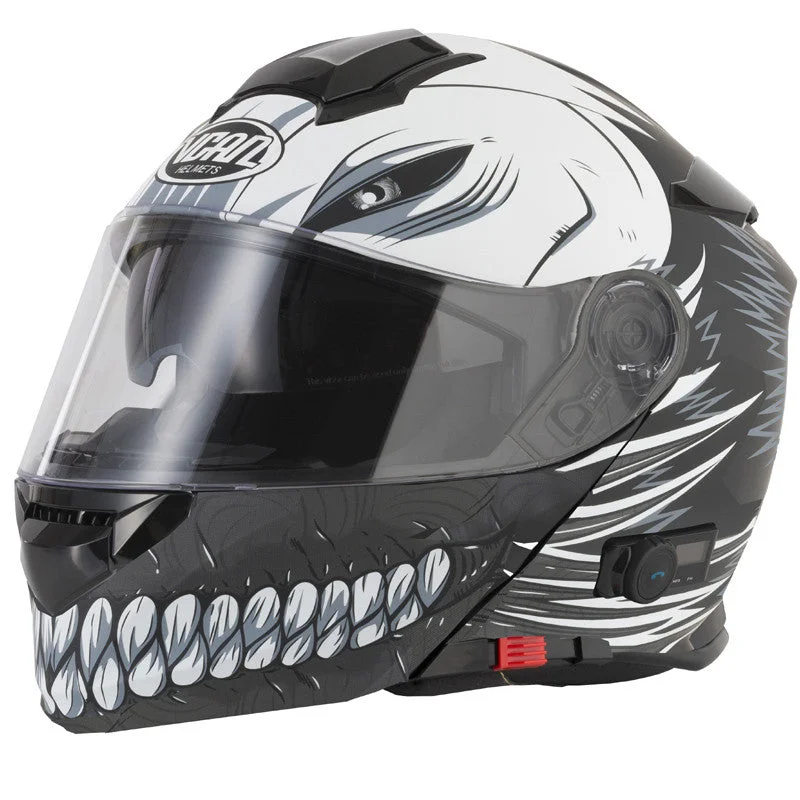 Vcan V271 Blinc Flip Front Helmet - Hollow / Matt Black