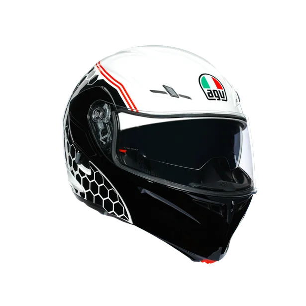 AGV Compact-ST Detroit Flip Front Helmet - White / Black