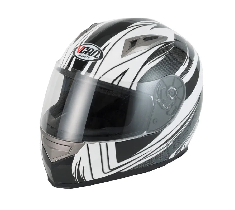 Vcan V158 Full Face Helmet - Black/Wind