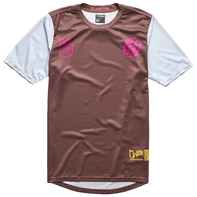 Troy Lee Designs Flowline Short Sleeve MTB Jersey - Flipped - Chocolate