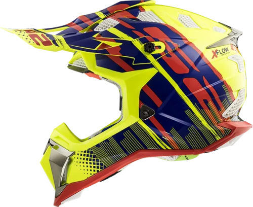 LS2 MX470 Subverter Bomber Helmet - Yellow/Blue/Red