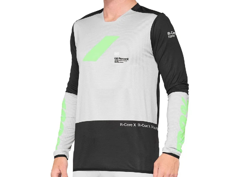 100% R-Core X Long Sleeve DH/Enduro Jersey - Vapor-Black