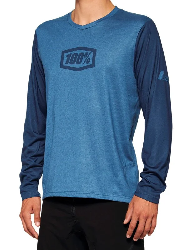 100% Airmatic Long Sleeve MTB Jersey - Slate Blue