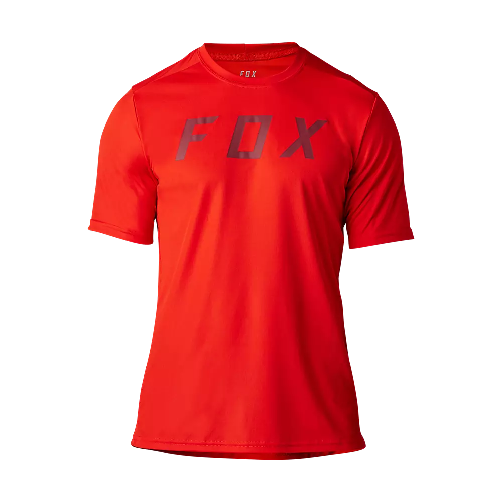 Fox Racing Ranger Short Sleeve MTB Race Jersey - Moth - Flo Red