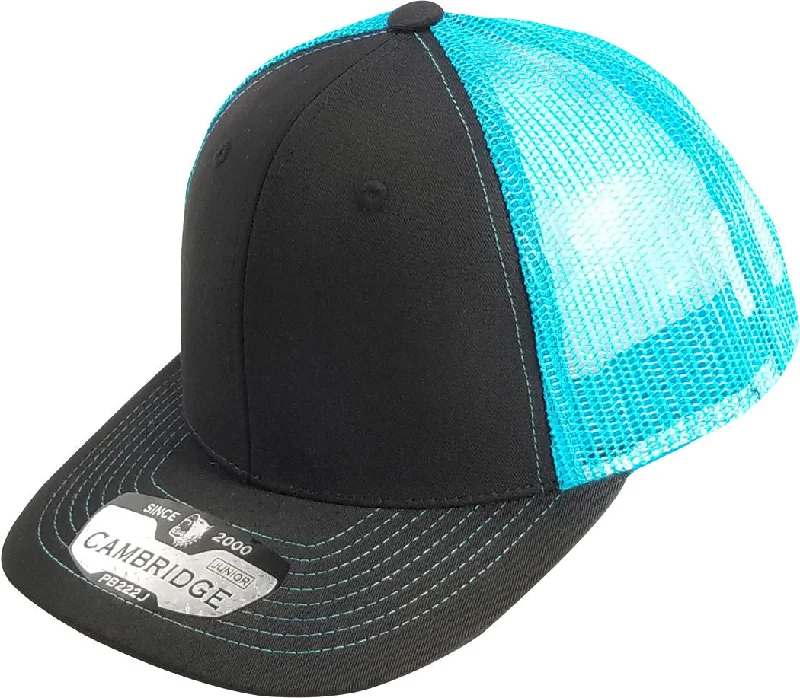 PB222J KIDS TRUCKER HAT [BLACK/N.BLUE]