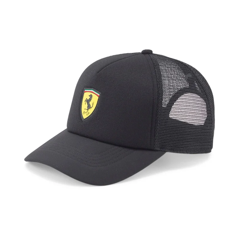 F1 Scuderia Ferrari Fanwear Black Truckers Baseball Cap - 024004 02