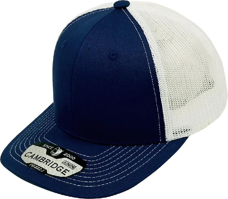 PB222J KIDS TRUCKER HAT [NAVY/WHITE]