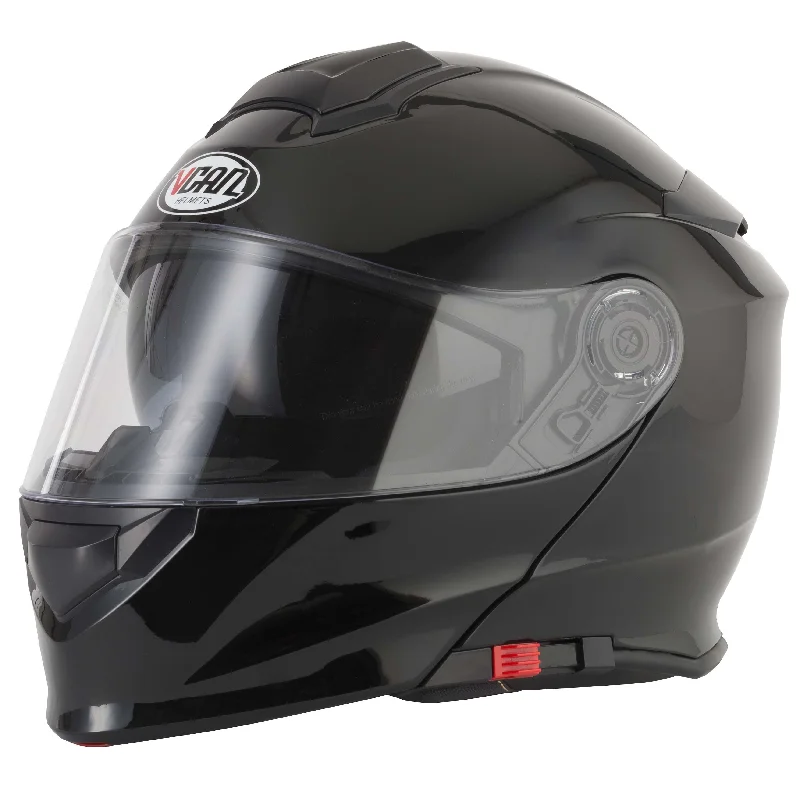 Vcan V271 Flip Front Helmet - Gloss Black