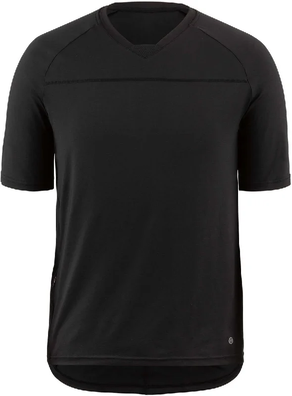 Louis Garneau HTO 3 Short Sleeve MTB Jersey - Black - 2022