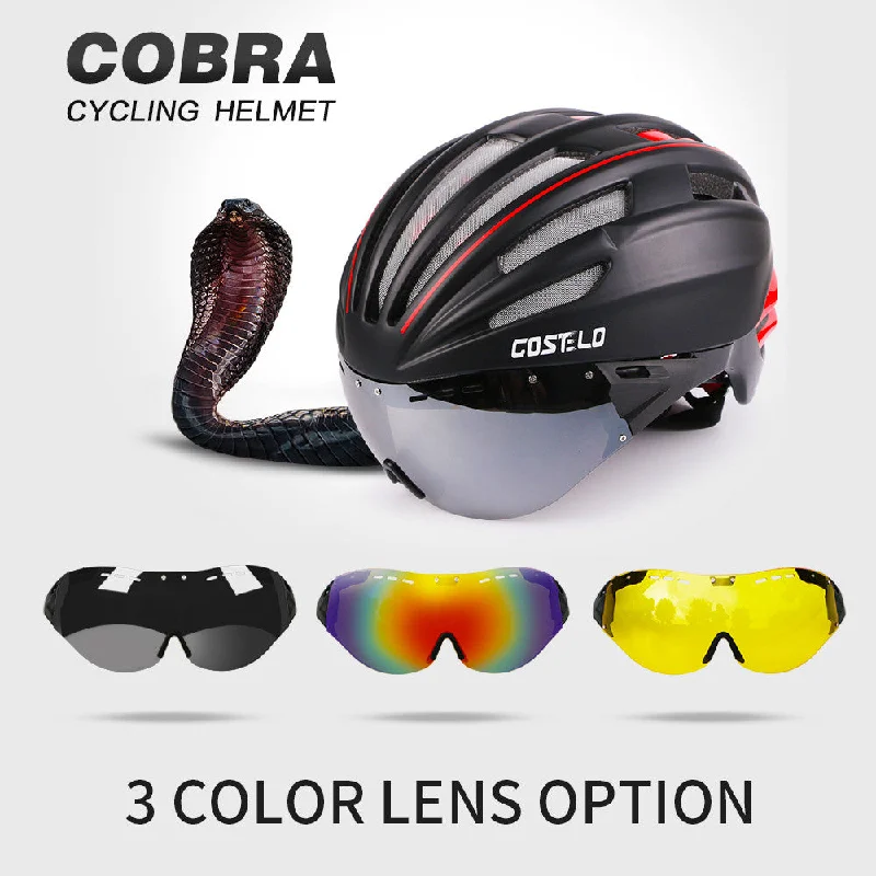 Costelo Cycling Helmet 4 Colors MTB Mountain Road Bike Helmet Bicycle Helmet Casco Speed Airo RS Ciclismo Goggles Bicicleta